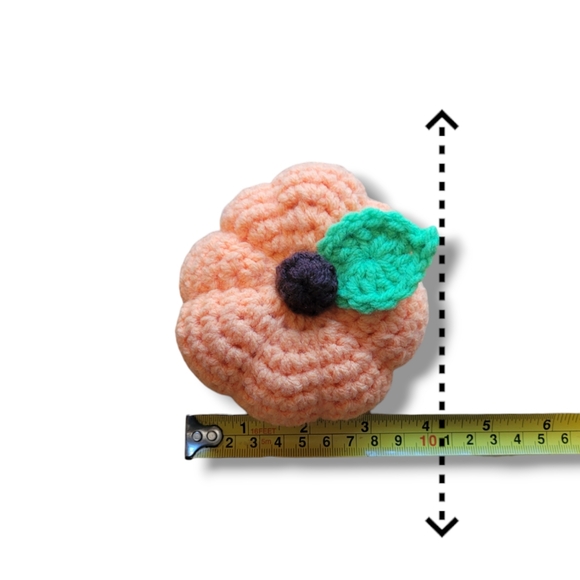 Crochet Small Pumpkin Halloween Thanksgiving Autumn - Picture 5 of 6